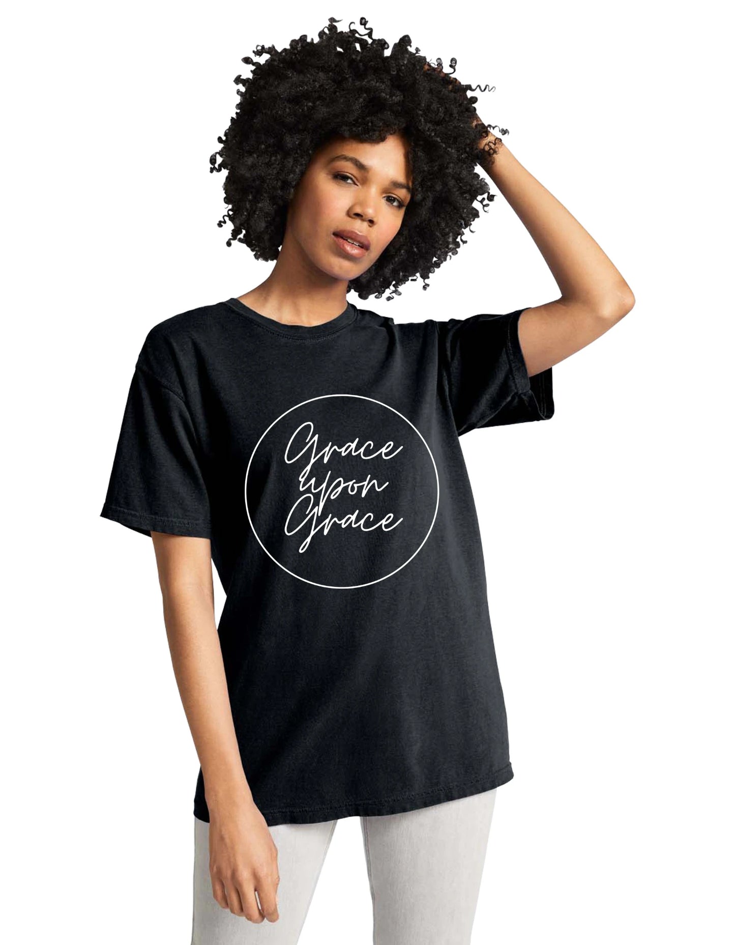 Grace Upon Grace Tee Christian Shirts Model