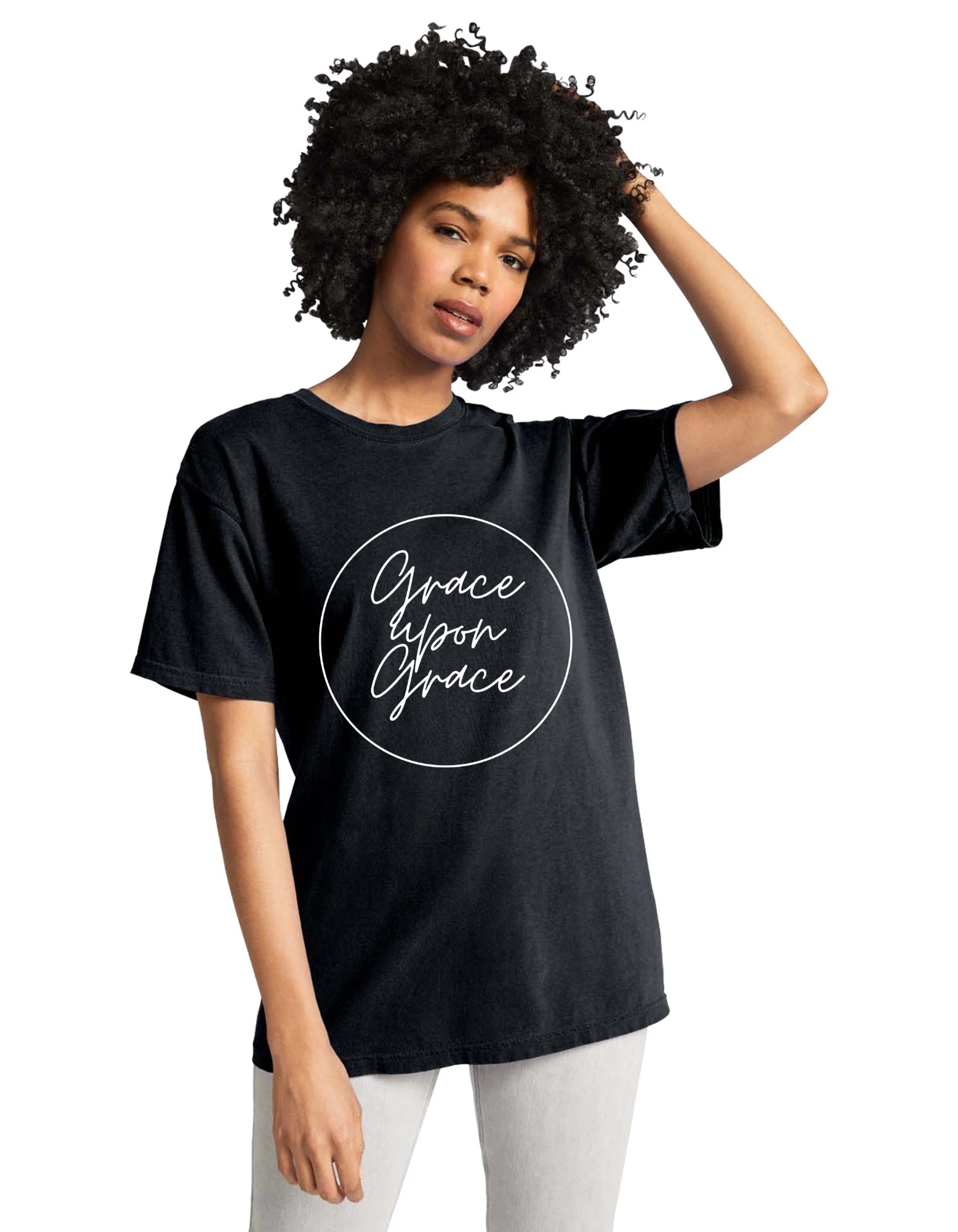 Grace Upon Grace Tee Christian Shirts Model