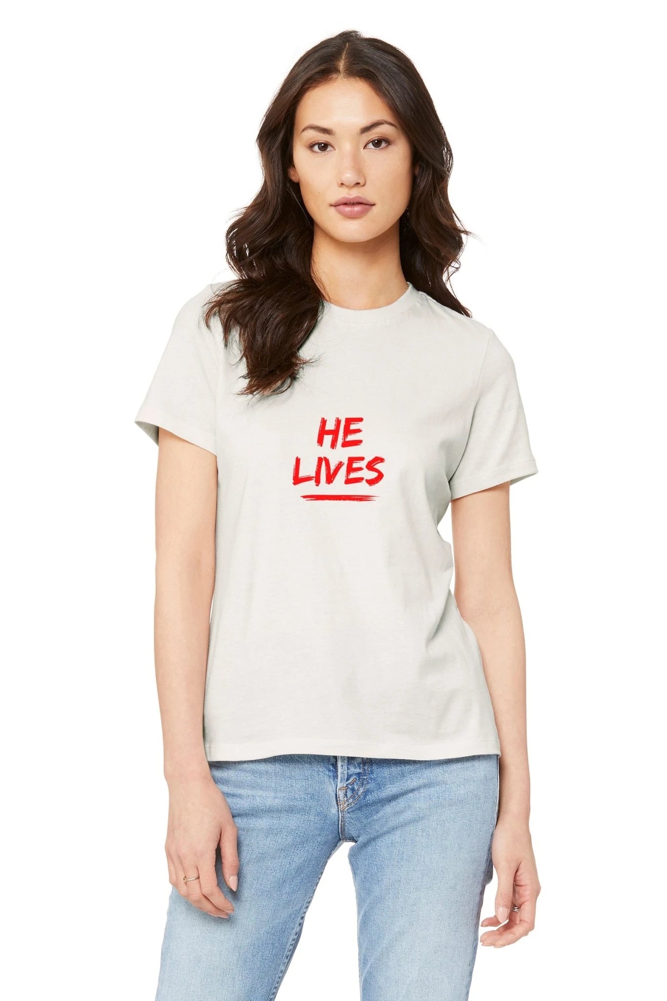 He Lives Tee Christian Shirts model