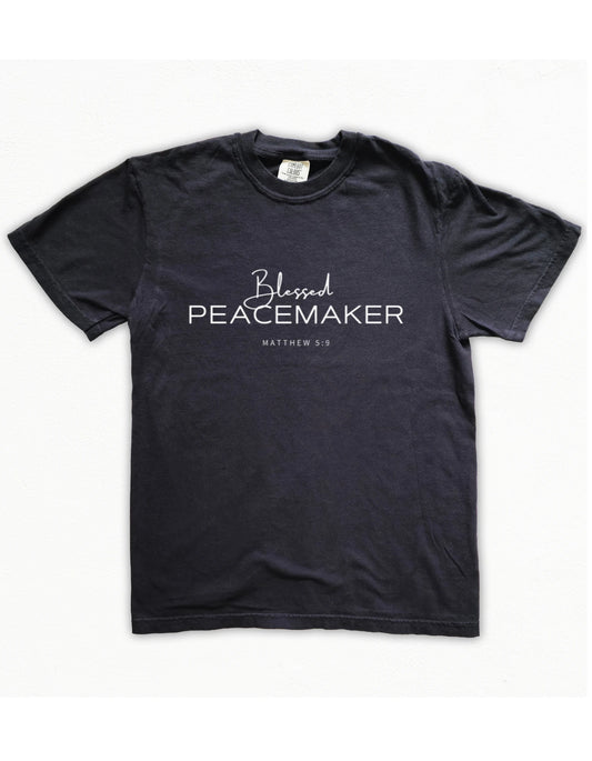 Blessed Peacemaker Christian Shirts Lay Flat