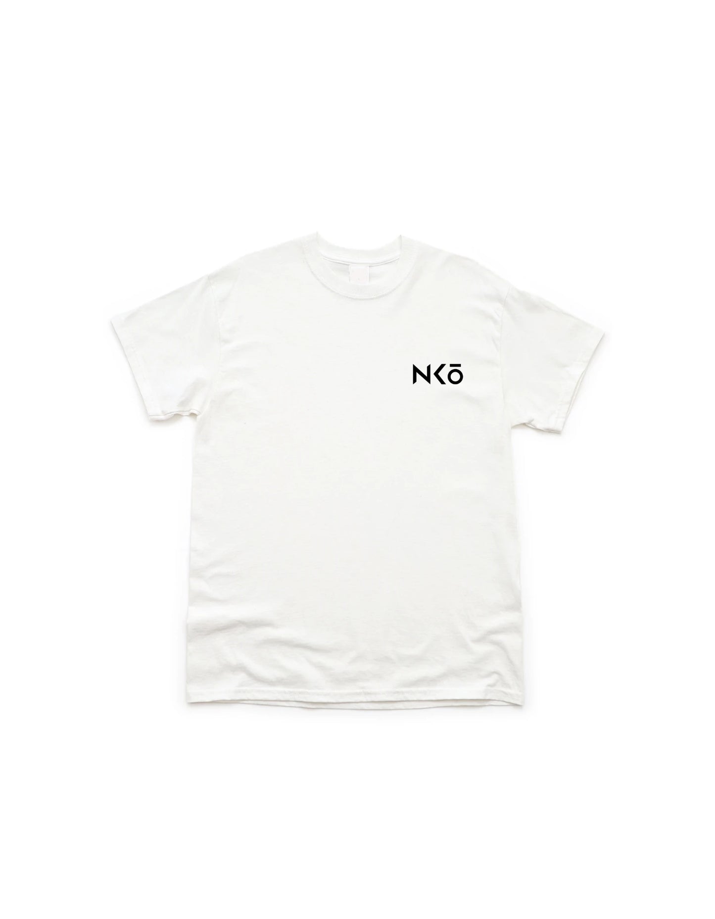 Nikao Signature Tee Christian Shirts, lay flat white